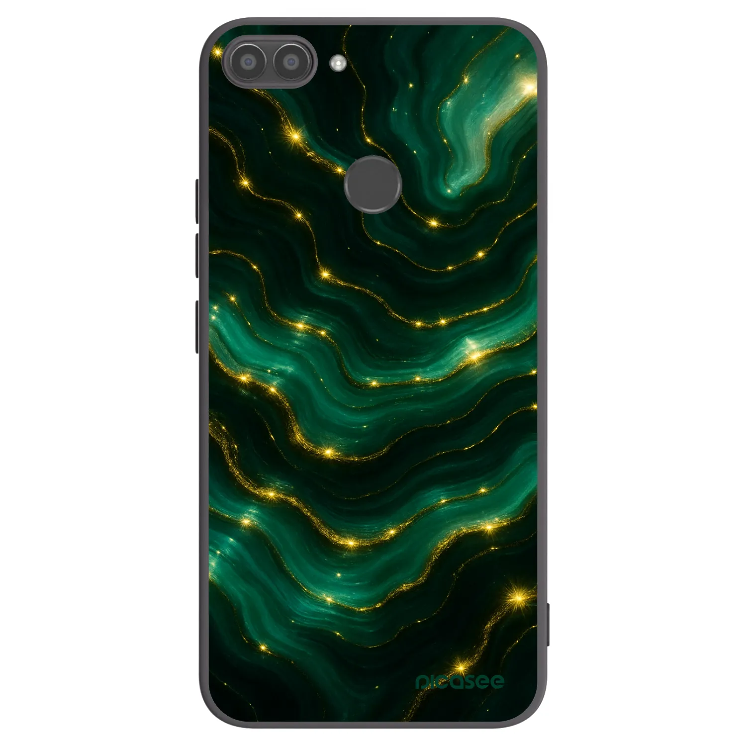 Picasee Huawei P Smart Hülle - Schwarzes Silikon - Emerald