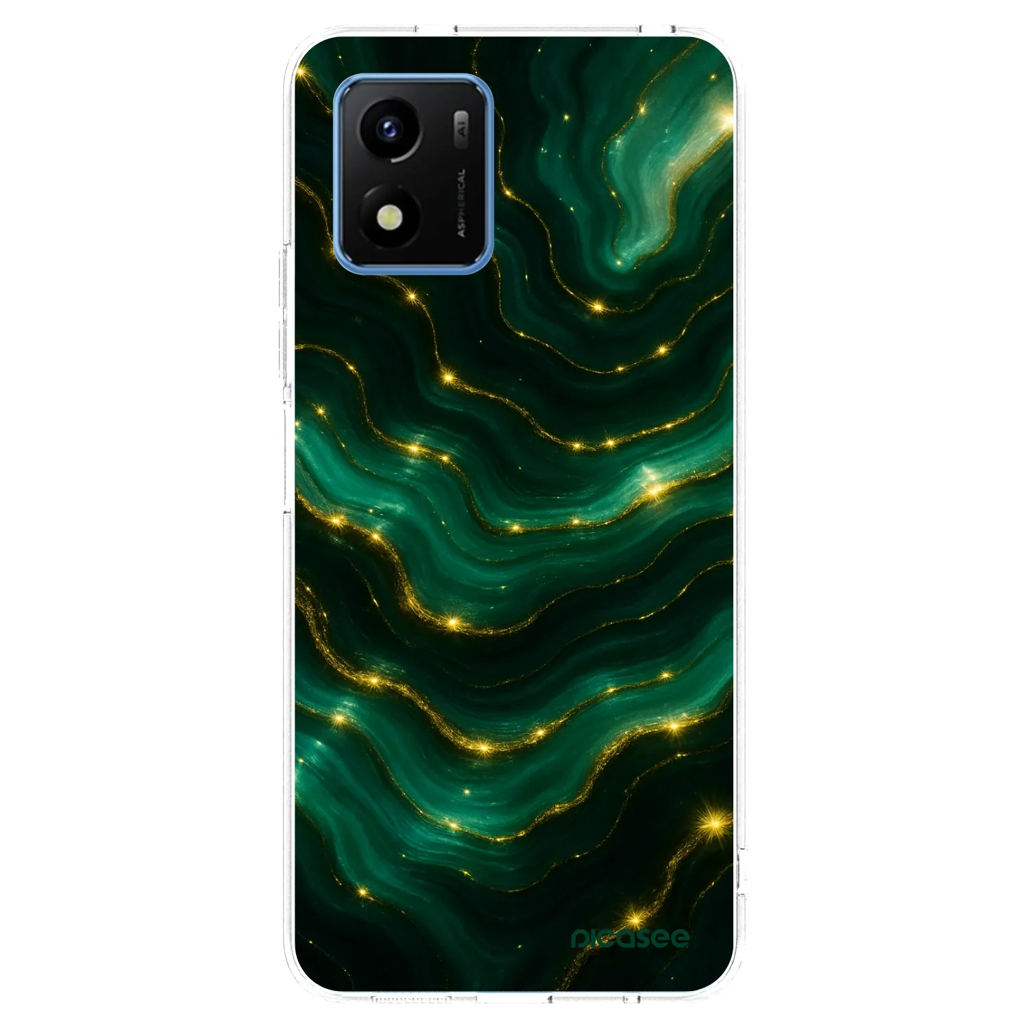 Picasee Vivo Y01 Hülle - Transparentes Silikon - Emerald