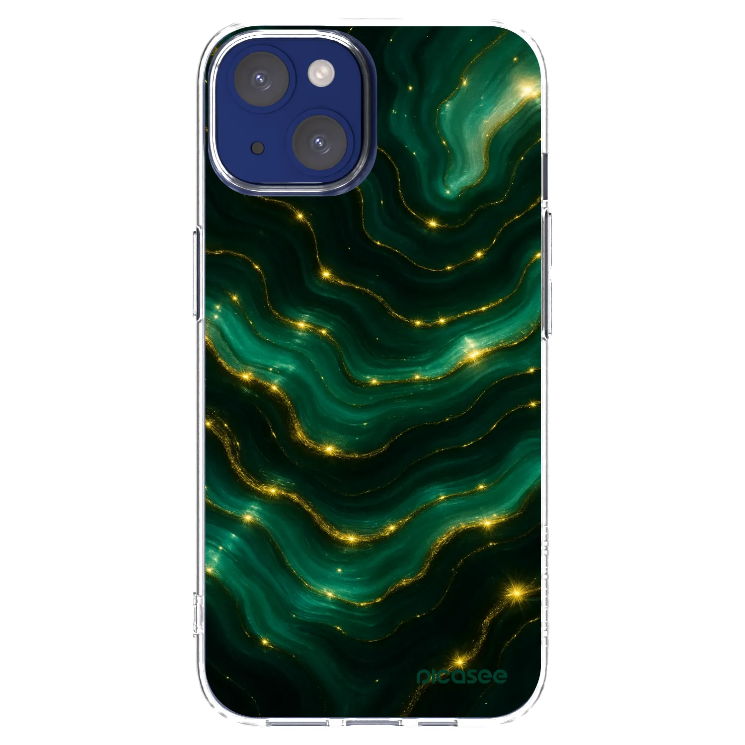 Picasee Apple iPhone 14 Hülle - Transparentes Silikon - Emerald