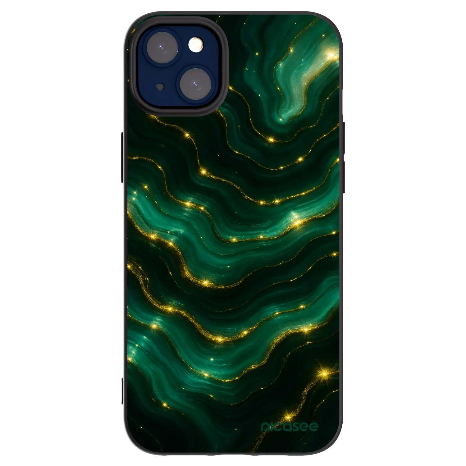 Picasee Apple iPhone 14 Plus Hülle - Schwarzes Silikon - Emerald