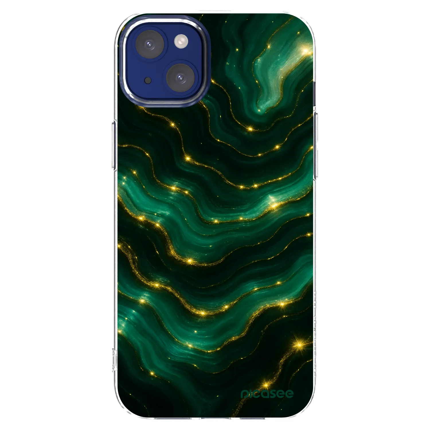Picasee Apple iPhone 14 Plus Hülle - Transparentes Silikon - Emerald