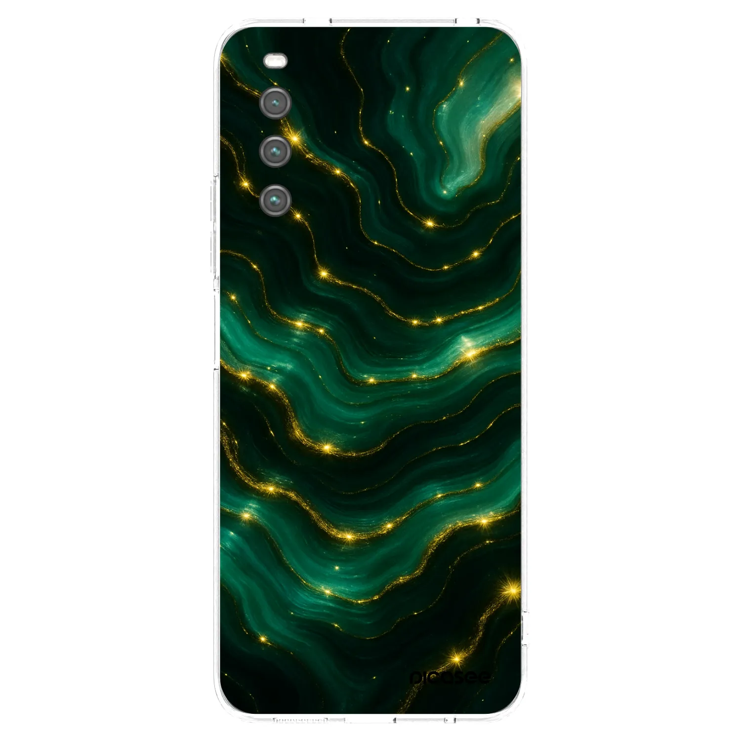 Picasee Sony Xperia 10 IV 5G Hülle - Transparentes Silikon - Emerald