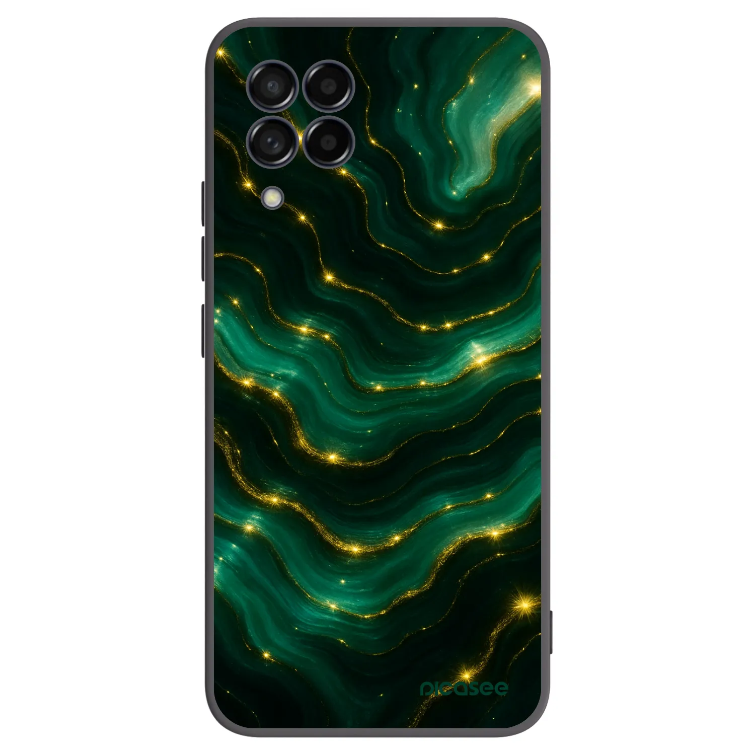 Picasee Samsung Galaxy M53 5G Hülle - Schwarzes Silikon - Emerald
