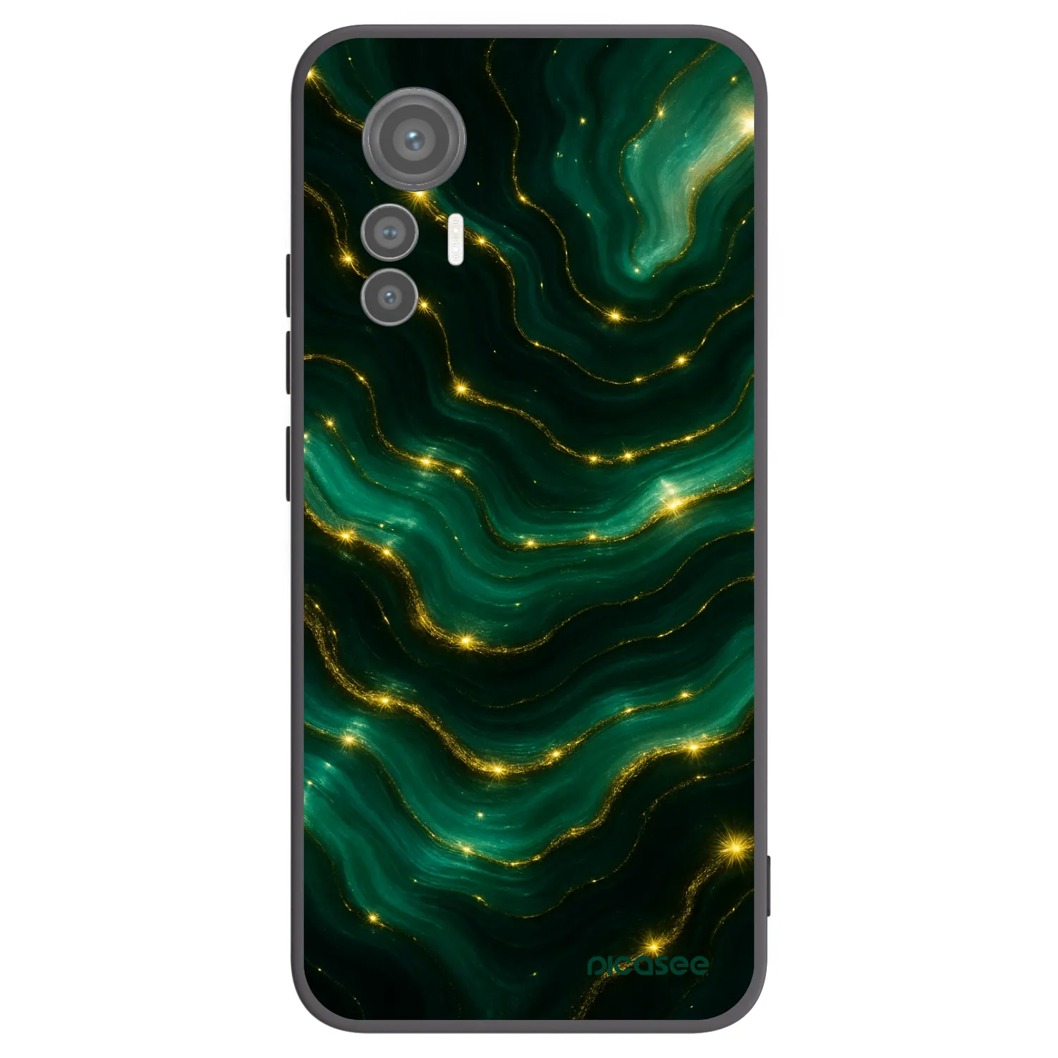 Picasee Xiaomi 12 Lite Hülle - Schwarzes Silikon - Emerald