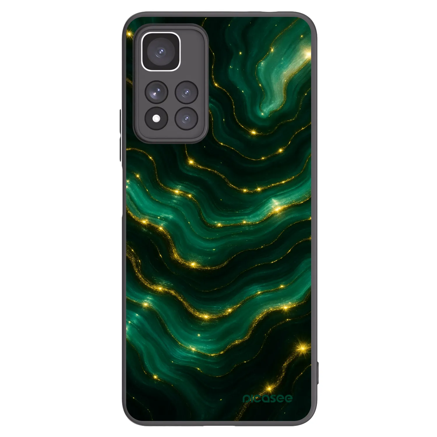 Picasee Xiaomi Redmi Note 11 Pro+ 5G Hülle - Schwarzes Silikon - Emerald