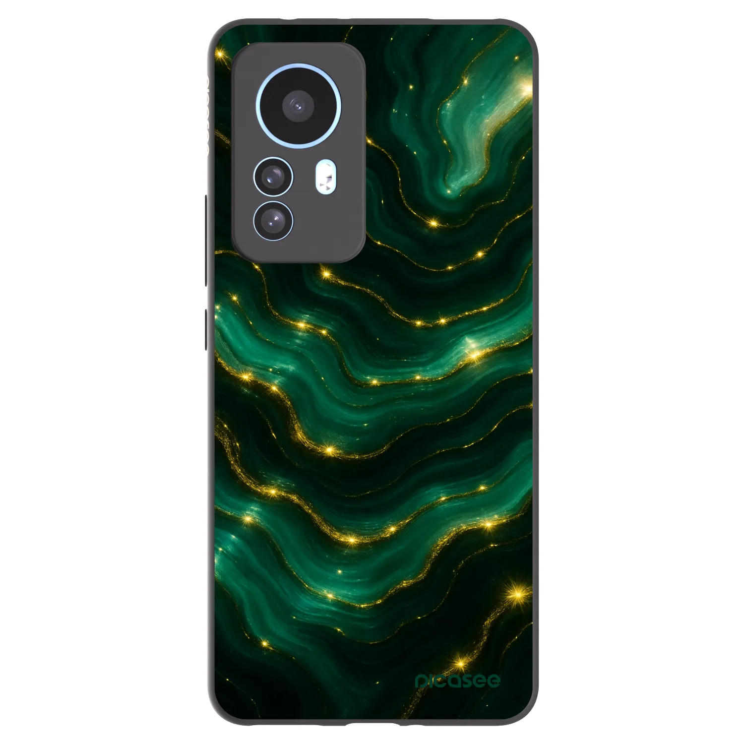 Picasee Xiaomi 12T Hülle - Schwarzes Silikon - Emerald