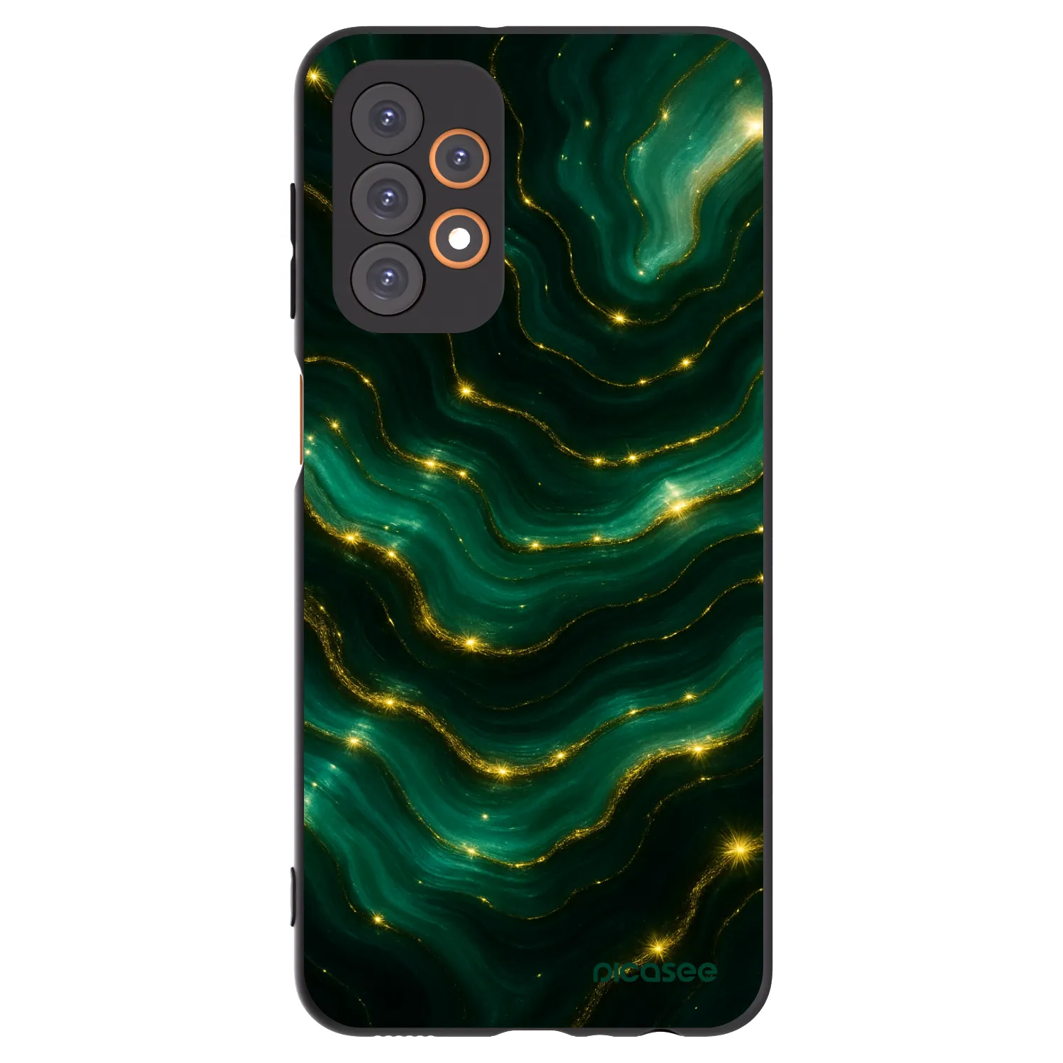 Picasee Samsung Galaxy A23 A235F 4G Hülle - Schwarzes Silikon - Emerald