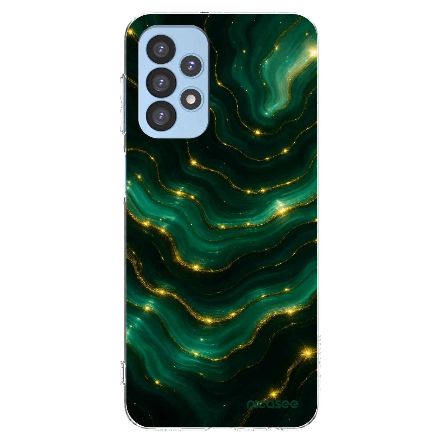 Picasee Samsung Galaxy A23 A235F 4G Hülle - Transparentes Silikon - Emerald