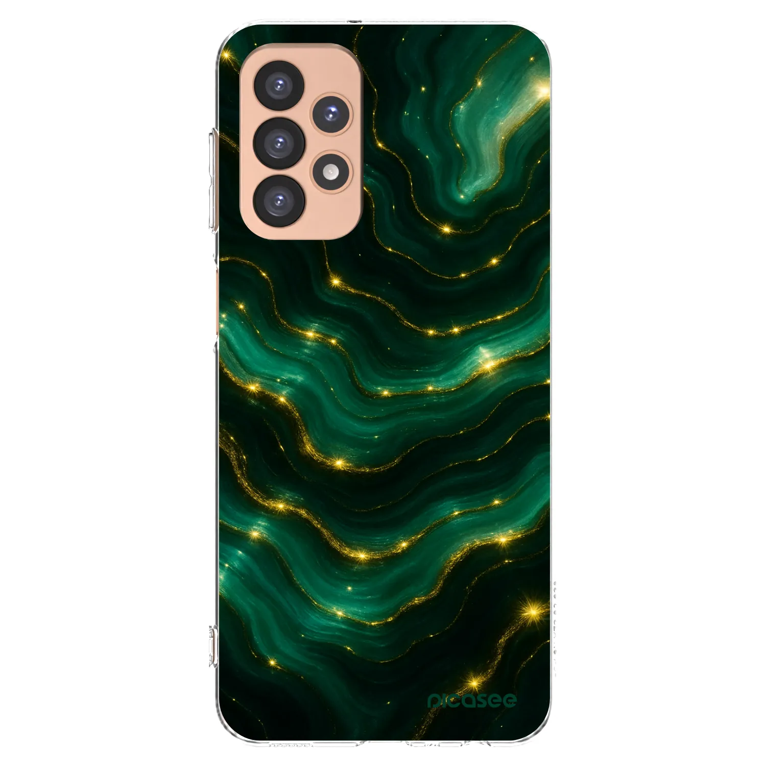Picasee Samsung Galaxy A23 A236B 5G Hülle - Transparentes Silikon - Emerald