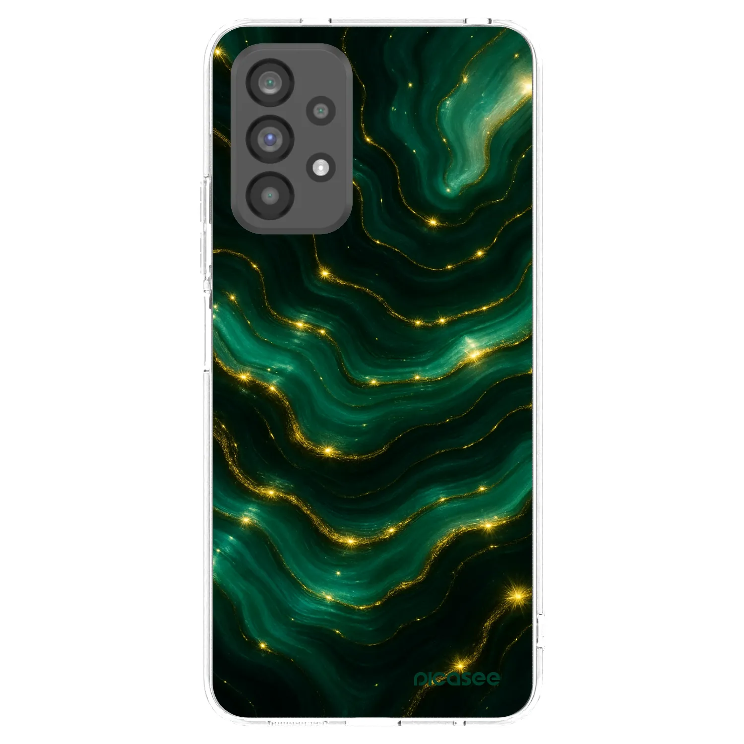 Picasee Samsung Galaxy A73 5G Hülle - Transparentes Silikon - Emerald