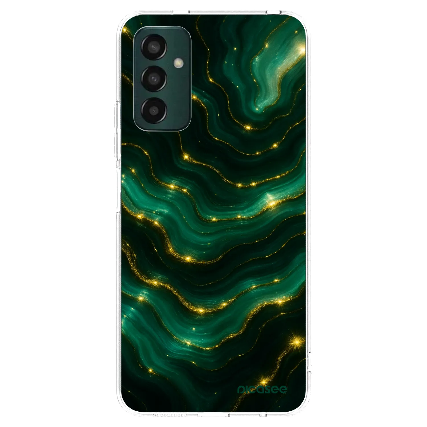 Picasee Samsung Galaxy M23 5G Hülle - Transparentes Silikon - Emerald