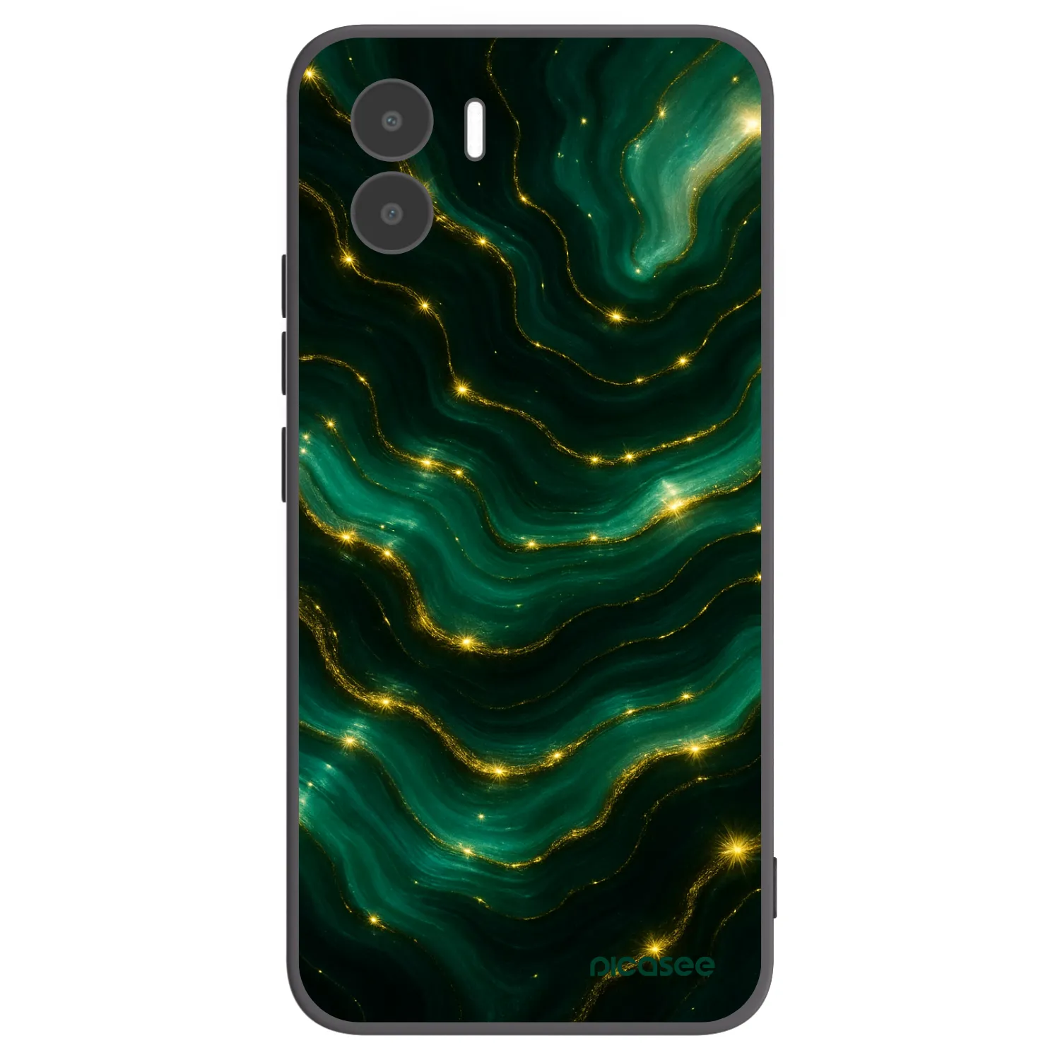 Picasee Xiaomi Redmi A1 Hülle - Schwarzes Silikon - Emerald