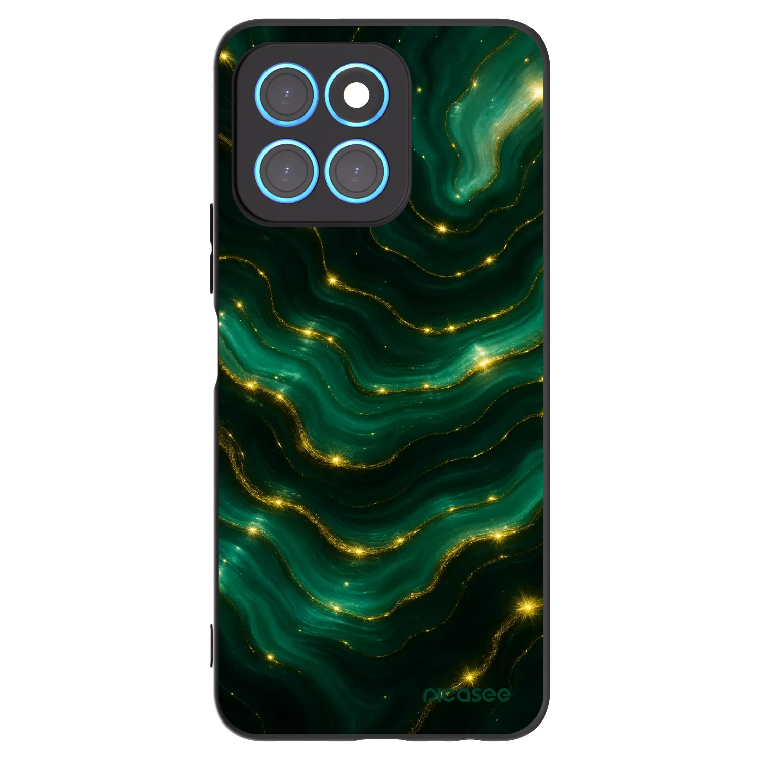 Picasee Honor X8 5G Hülle - Schwarzes Silikon - Emerald