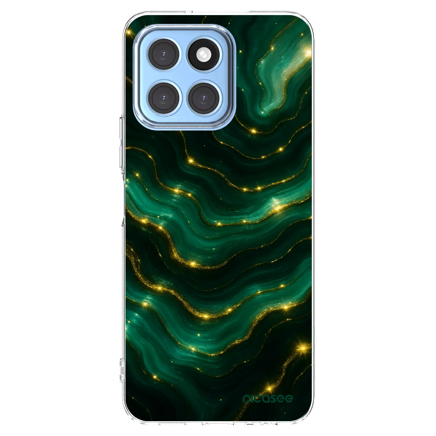 Picasee Honor X8 5G Hülle - Transparentes Silikon - Emerald