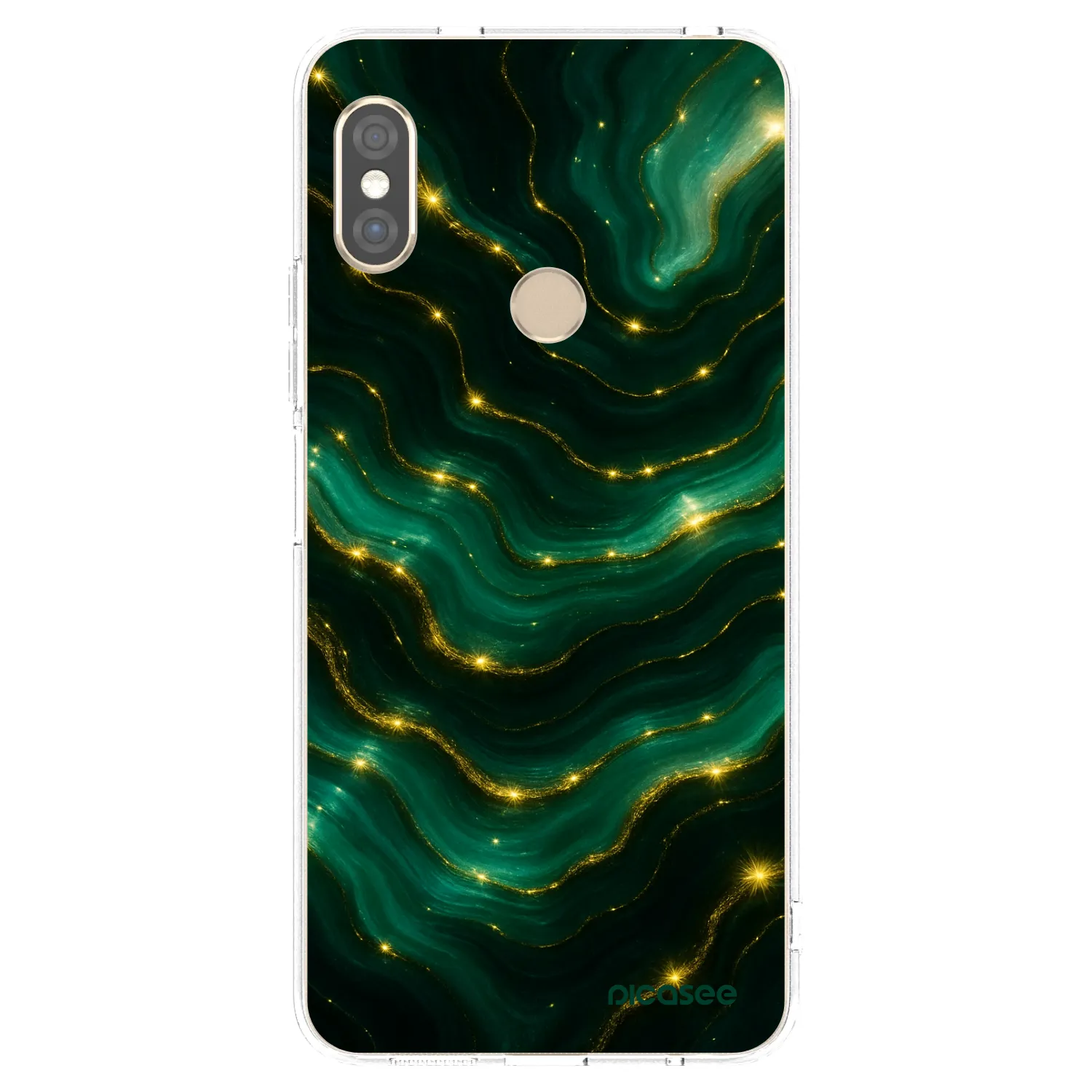 Picasee Xiaomi Redmi Note 5 Global Hülle - Transparentes Silikon - Emerald