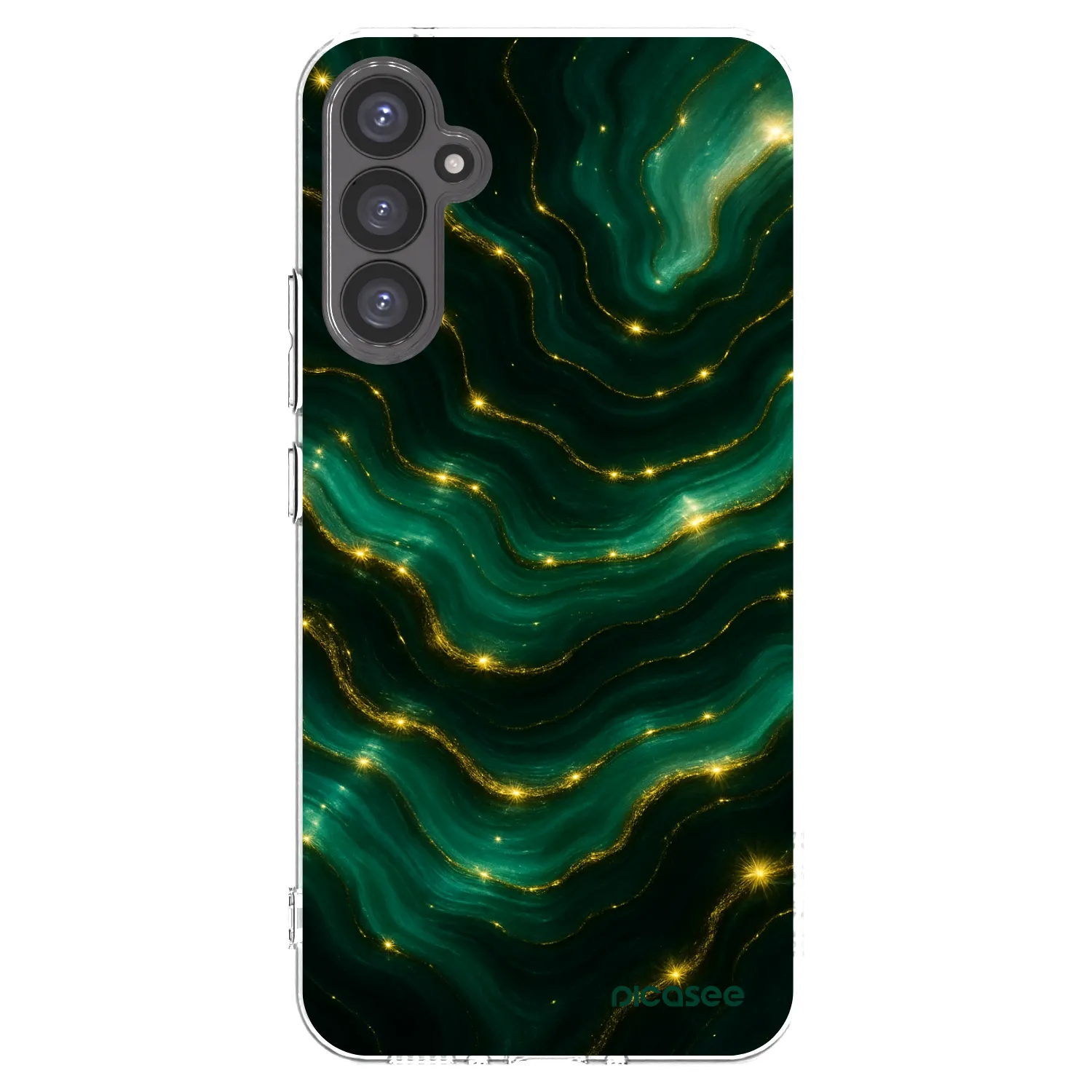 Picasee Samsung Galaxy A34 5G A346B Hülle - Transparentes Silikon - Emerald