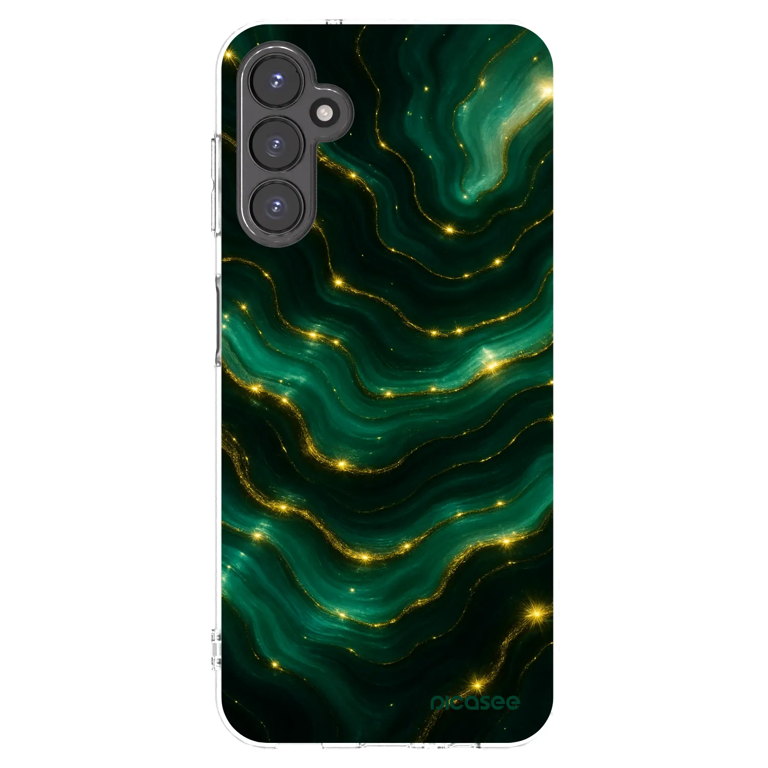 Picasee Samsung Galaxy A14 4G A145R Hülle - Transparentes Silikon - Emerald