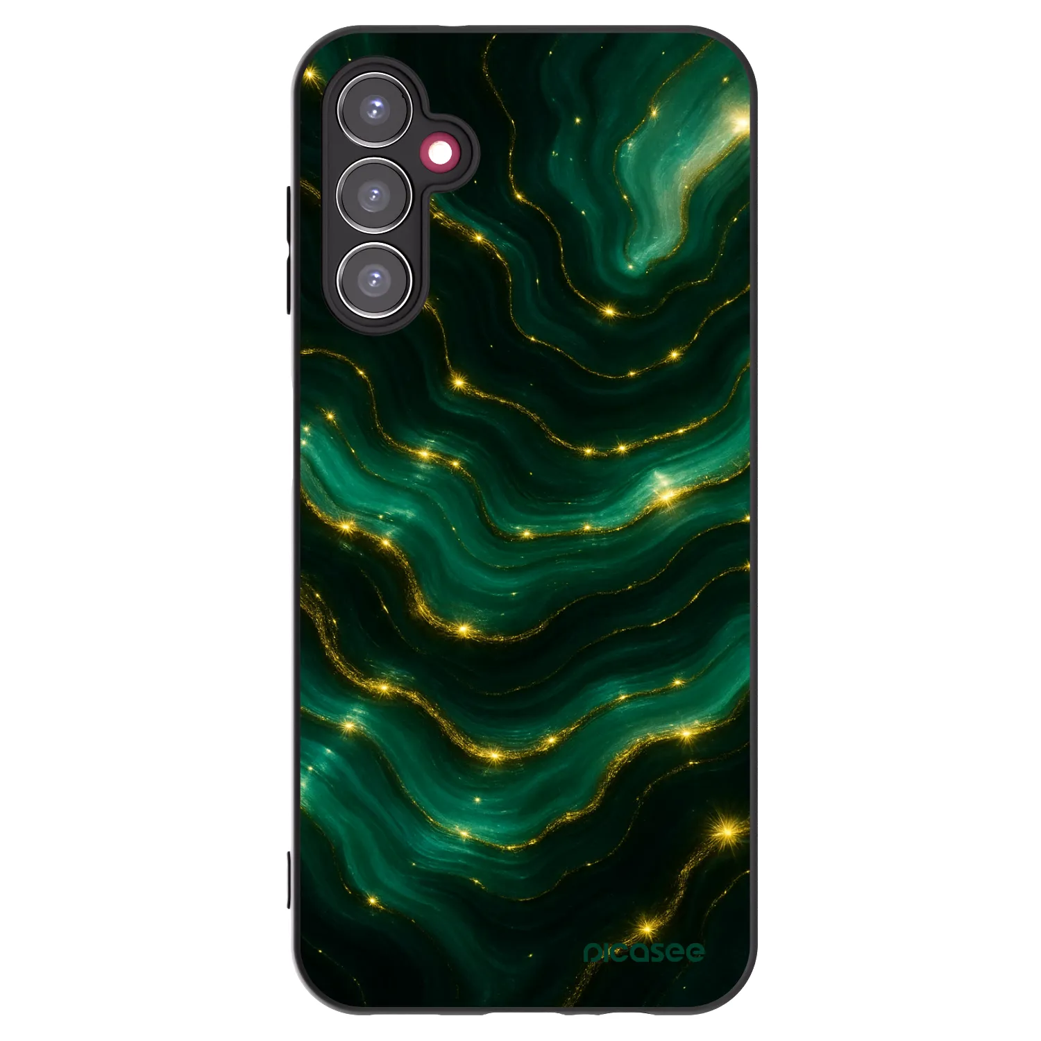Picasee Samsung Galaxy A14 5G A146P Hülle - Schwarzes Silikon - Emerald