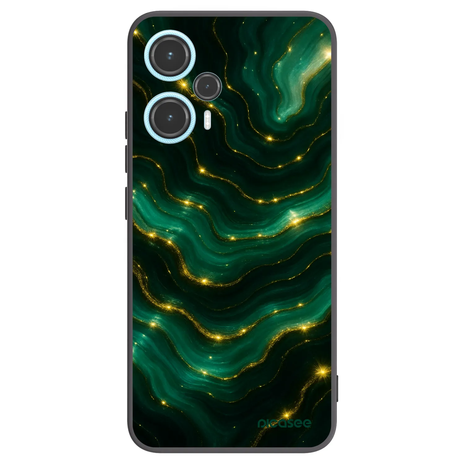 Picasee Xiaomi Poco F5 Hülle - Schwarzes Silikon - Emerald