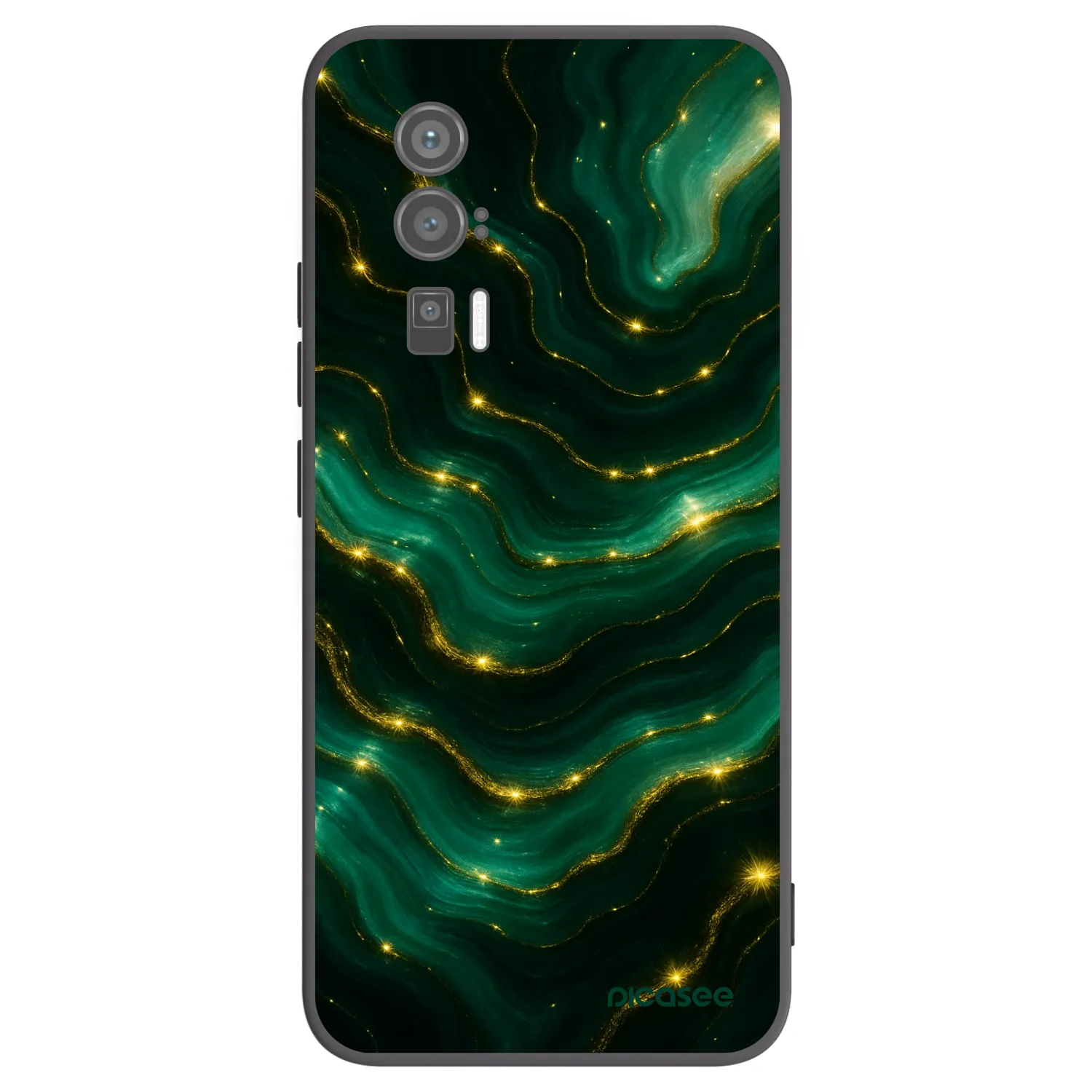 Picasee Xiaomi Poco F5 Pro 5G Hülle - Schwarzes Silikon - Emerald