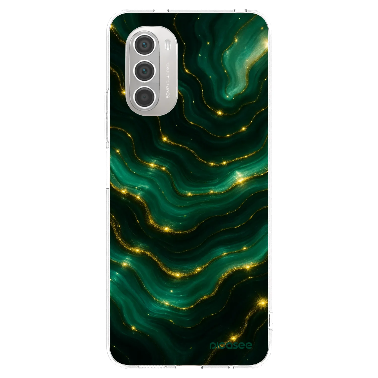 Picasee Motorola Moto G51 Hülle - Transparentes Silikon - Emerald