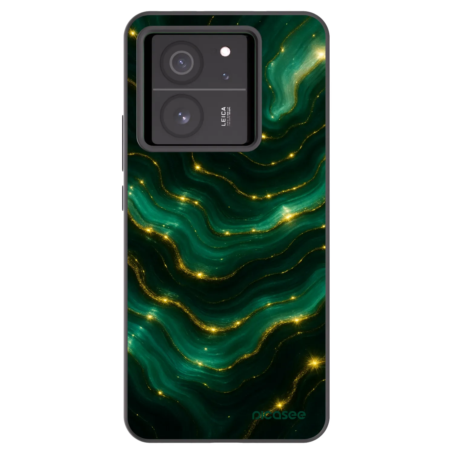 Picasee Xiaomi 13T Pro Hülle - Schwarzes Silikon - Emerald