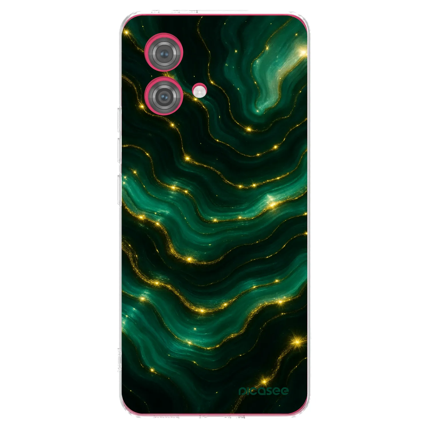 Picasee Motorola Moto G84 5G Hülle - Transparentes Silikon - Emerald
