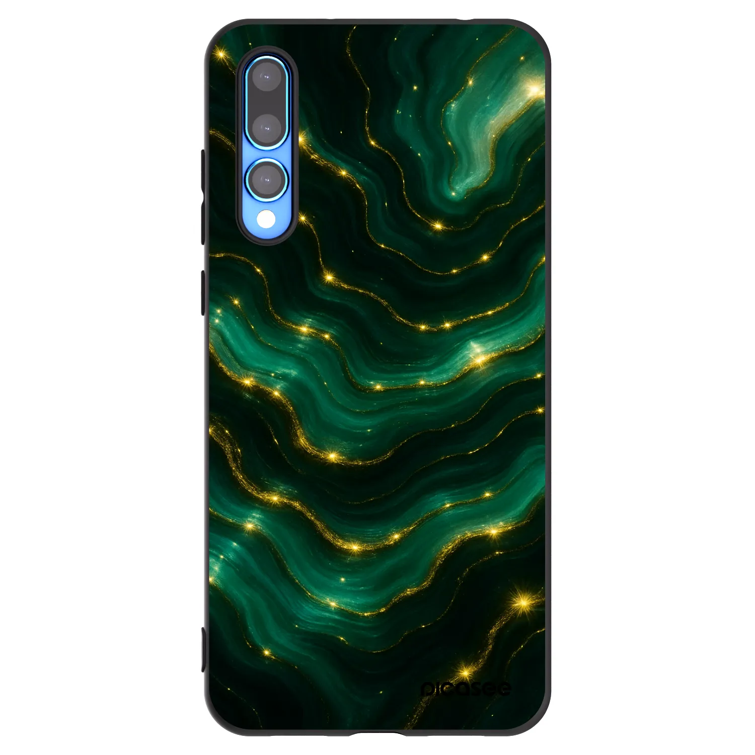 Picasee Huawei P20 Pro Hülle - Schwarzes Silikon - Emerald