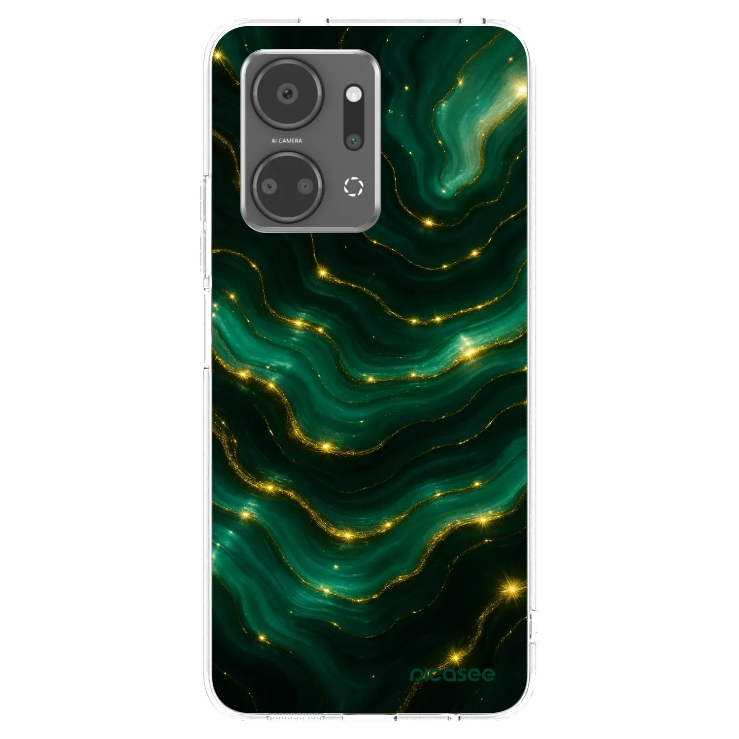 Picasee Honor X7a Hülle - Transparentes Silikon - Emerald