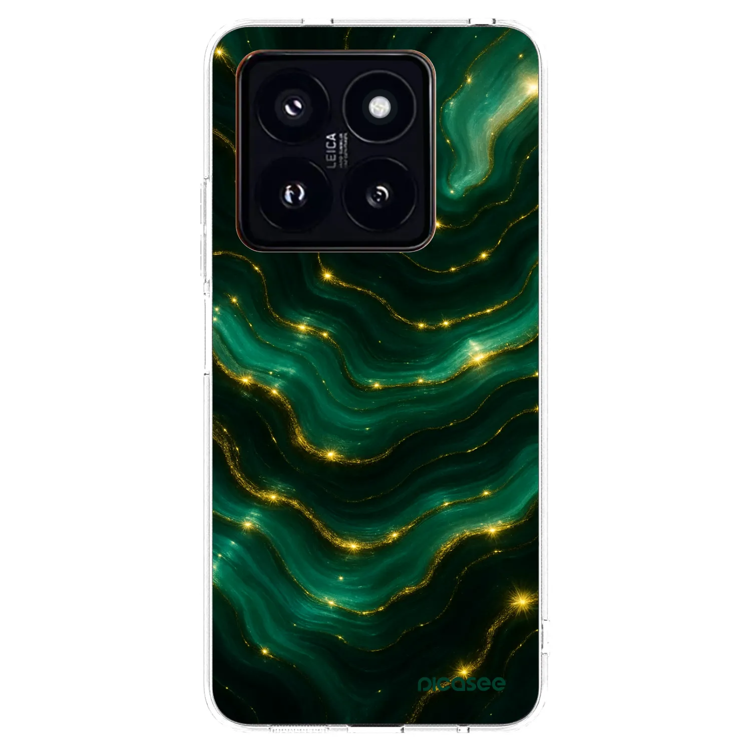 Picasee Xiaomi 14 Pro Hülle - Transparentes Silikon - Emerald