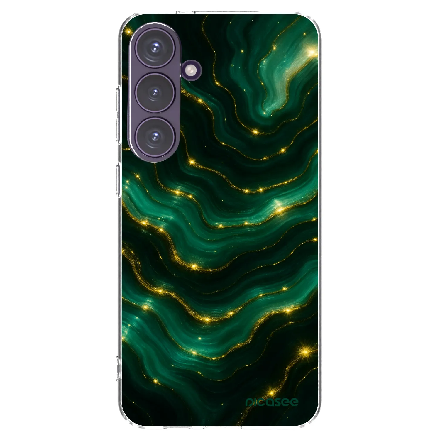Picasee Samsung Galaxy S24+ S926B 5G Hülle - Transparentes Silikon - Emerald