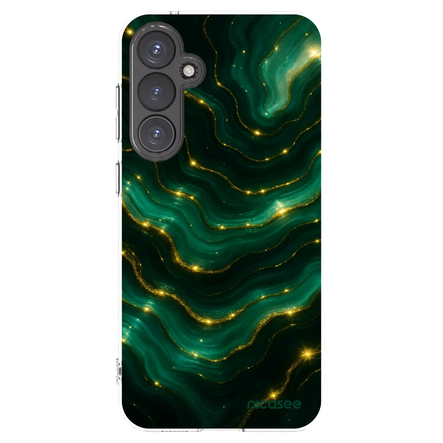 Picasee Samsung Galaxy S23 FE S711B Hülle - Transparentes Silikon - Emerald