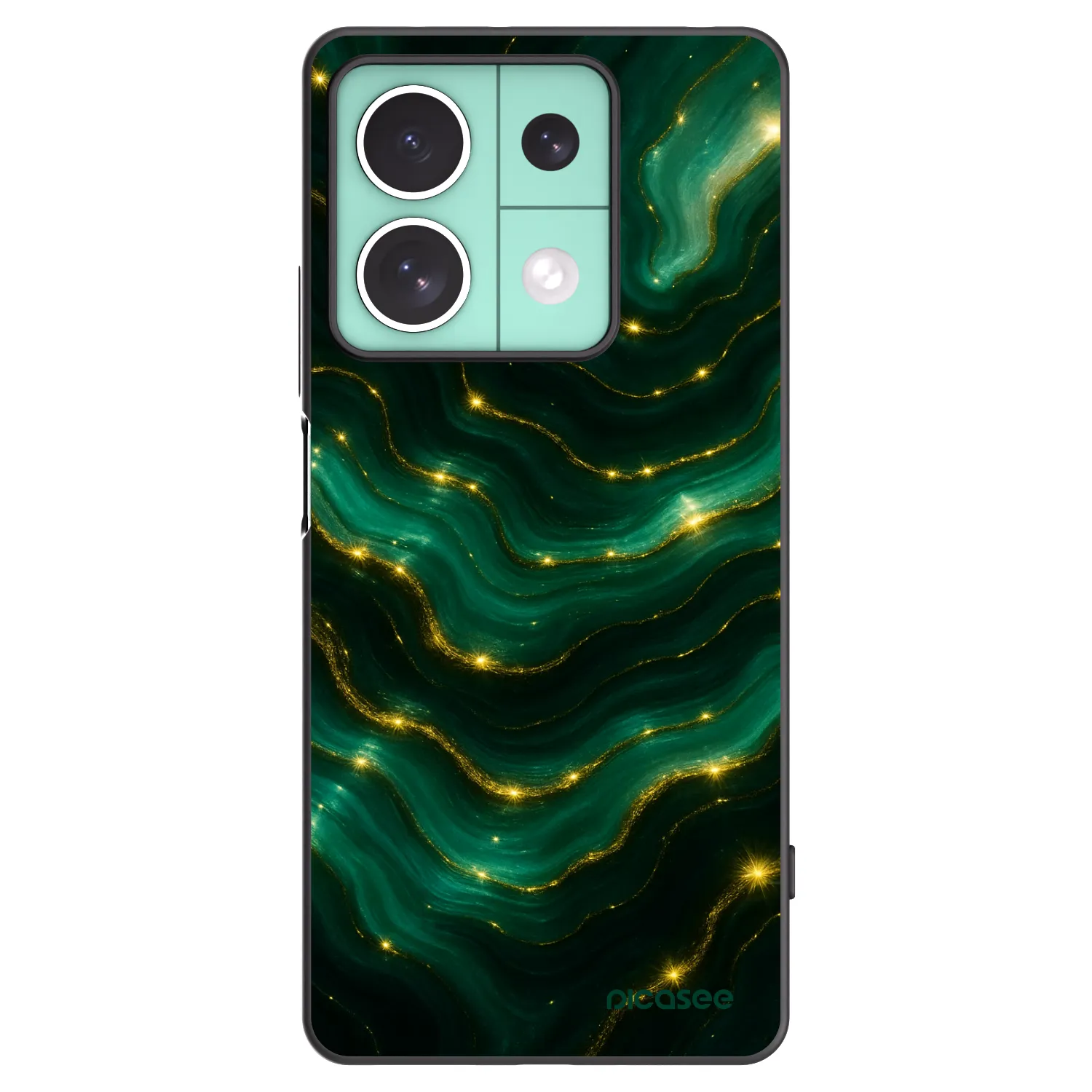 Picasee Xiaomi Redmi Note 13 5G Hülle - Schwarzes Silikon - Emerald