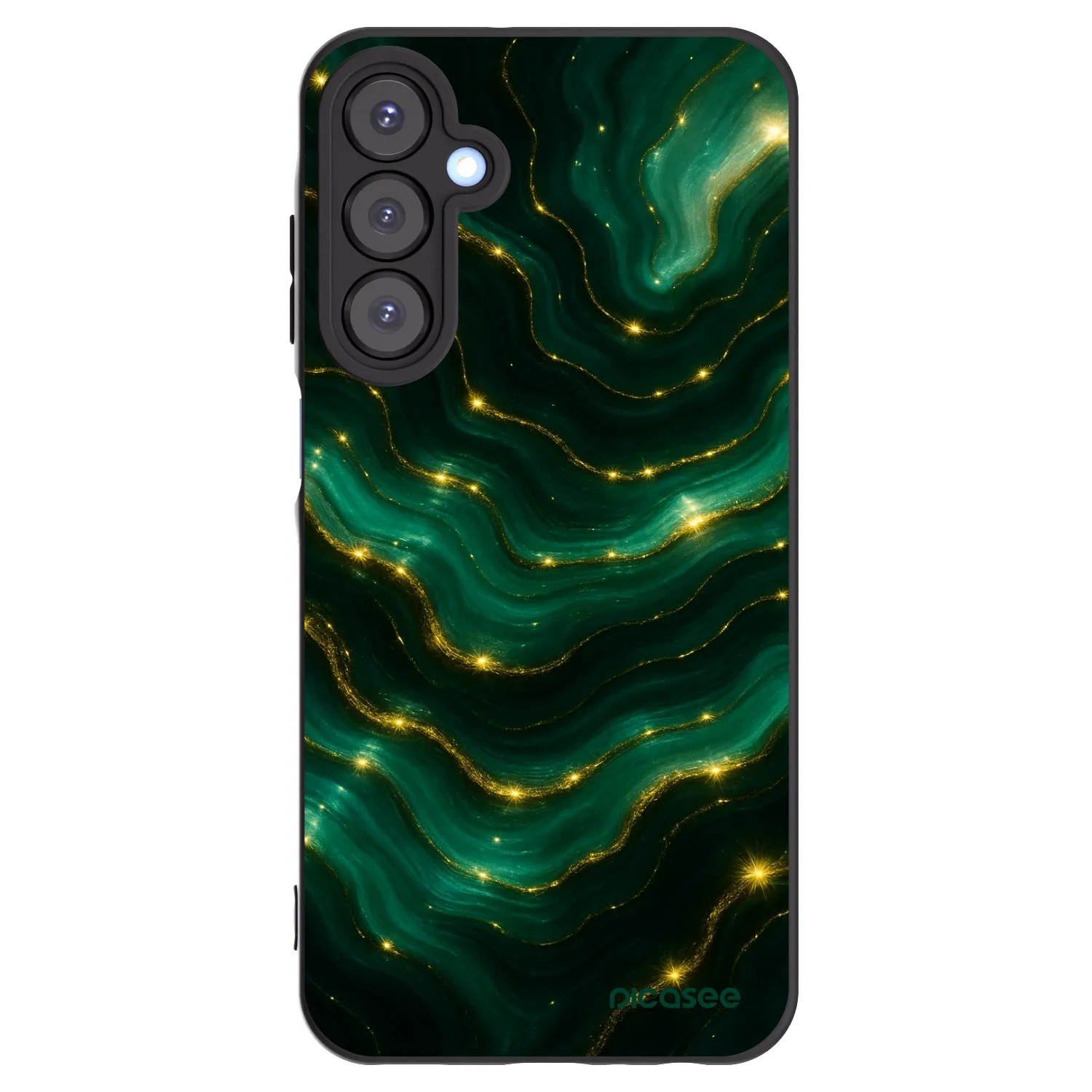 Picasee Samsung Galaxy A25 A256B 5G Hülle - Schwarzes Silikon - Emerald