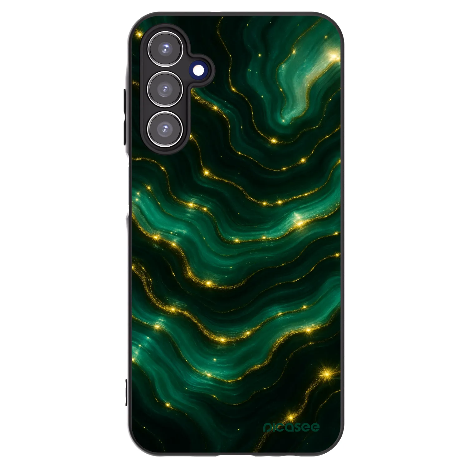 Picasee Samsung Galaxy A15 A155F 4G Hülle - Schwarzes Silikon - Emerald