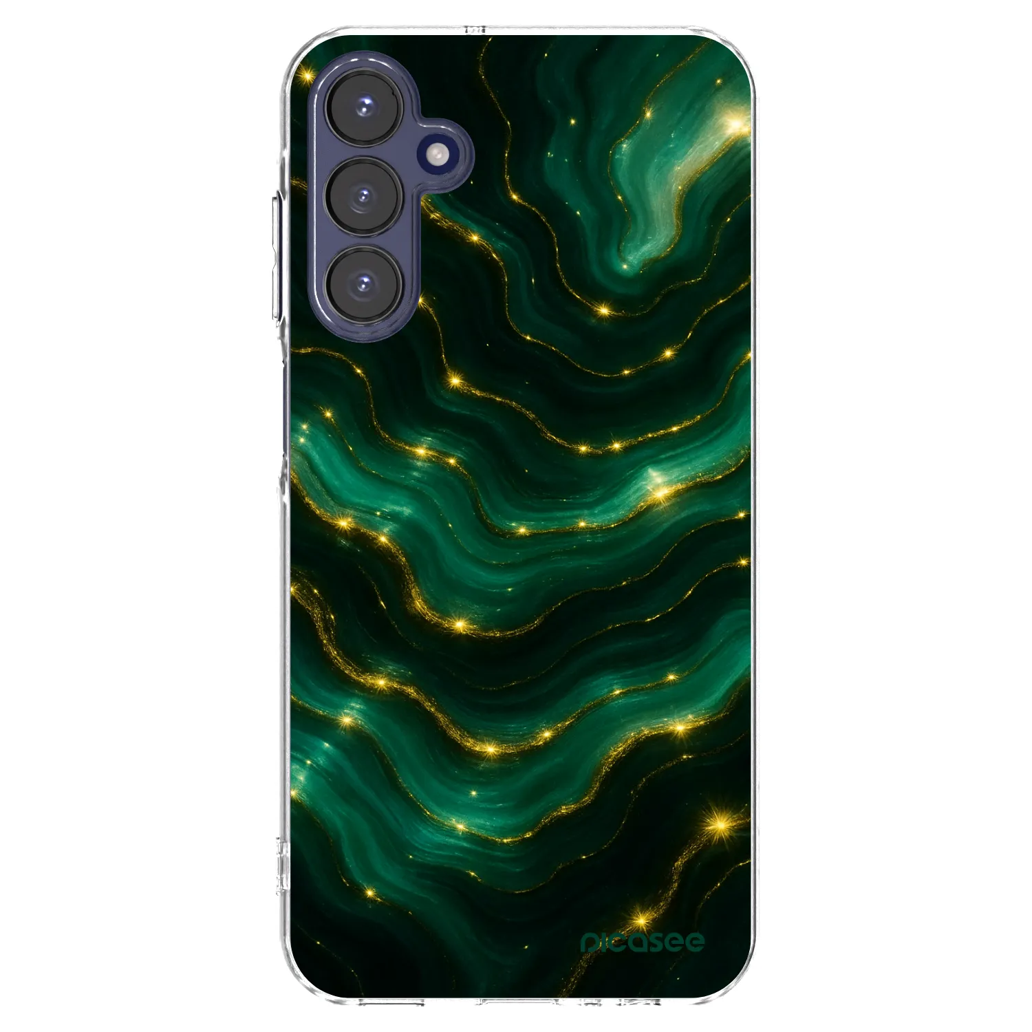 Picasee Samsung Galaxy A15 A155F 4G Hülle - Transparentes Silikon - Emerald
