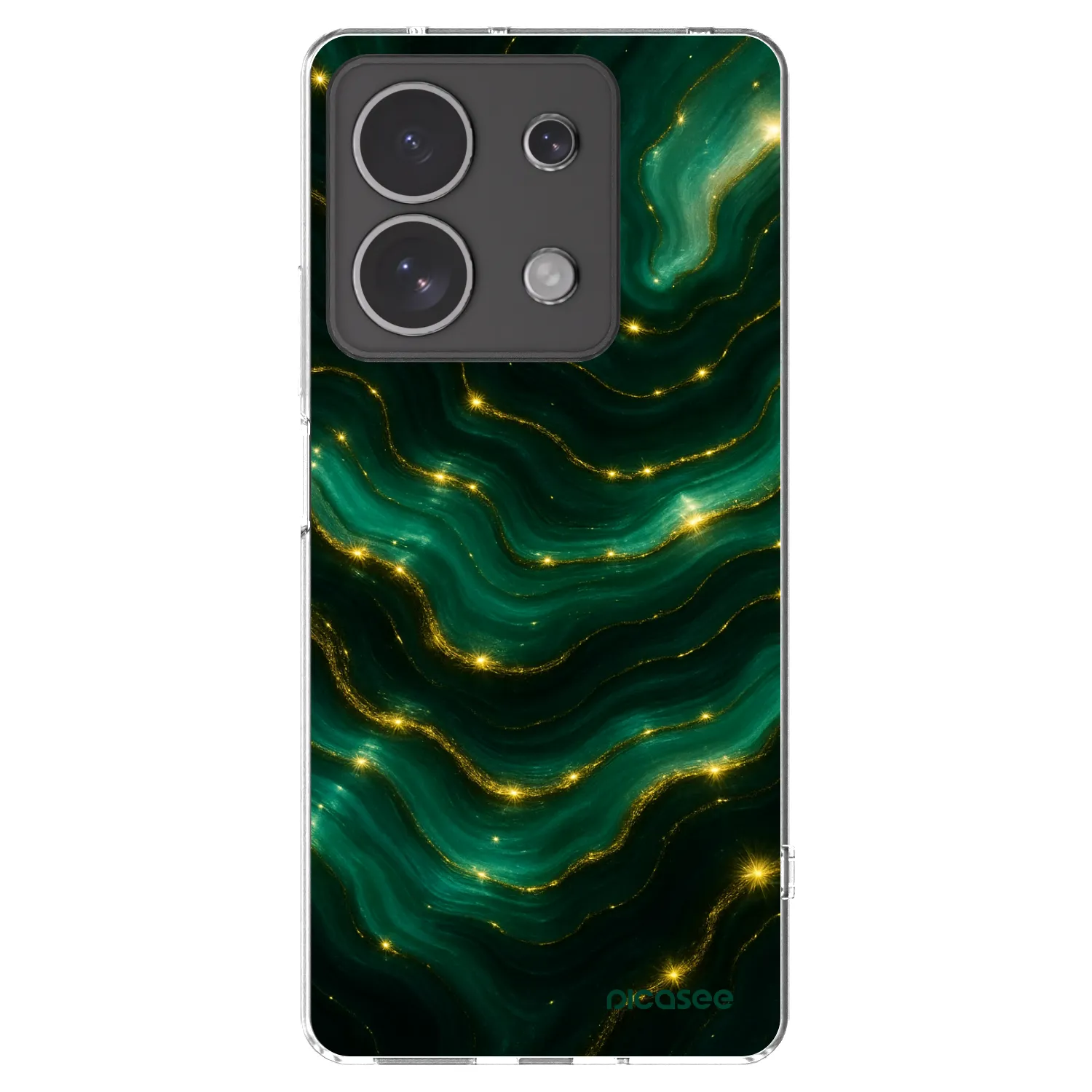 Picasee Xiaomi Redmi Note 13 4G Hülle - Transparentes Silikon - Emerald