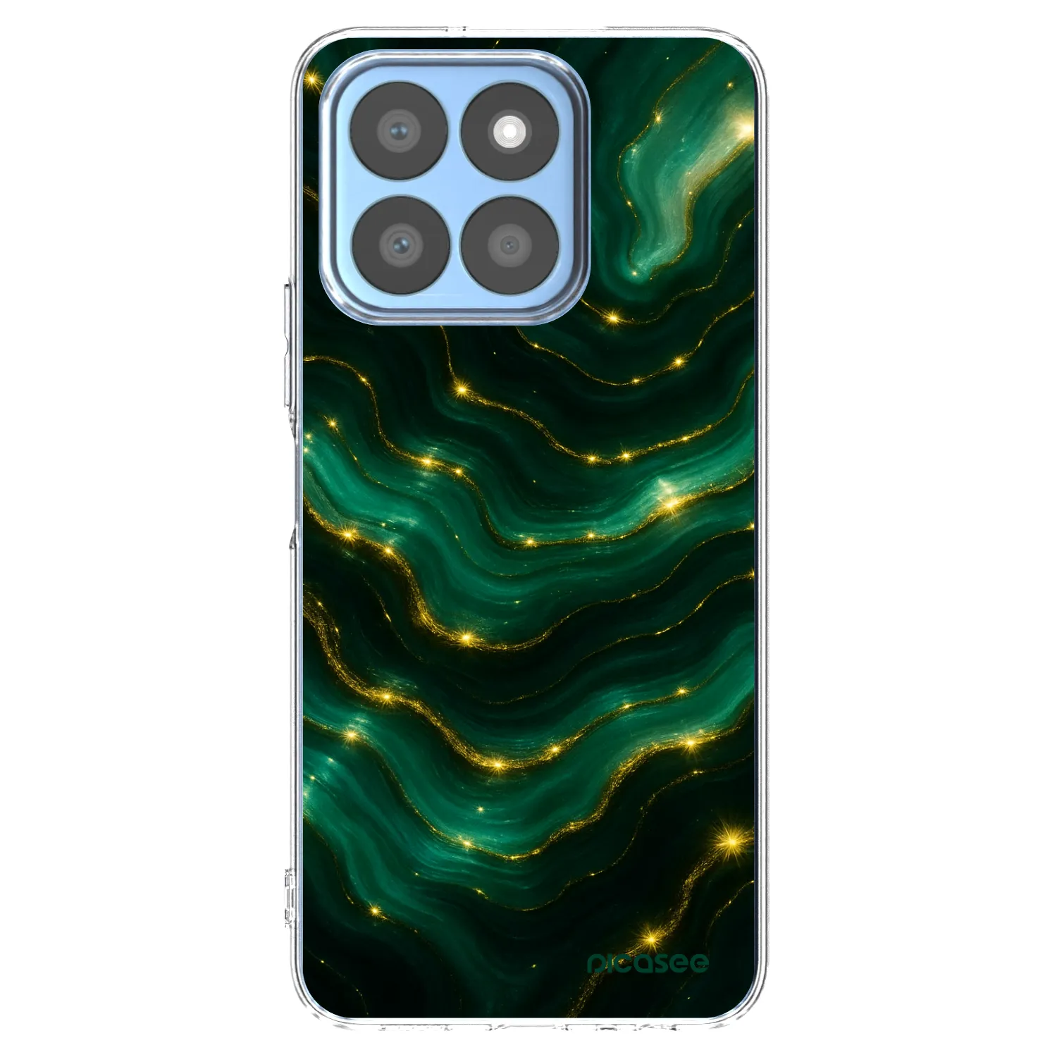 Picasee Honor X8b Hülle - Transparentes Silikon - Emerald