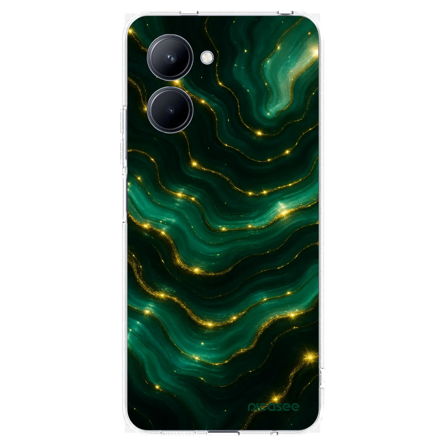 Picasee Realme C33 (2023) Hülle - Transparentes Silikon - Emerald