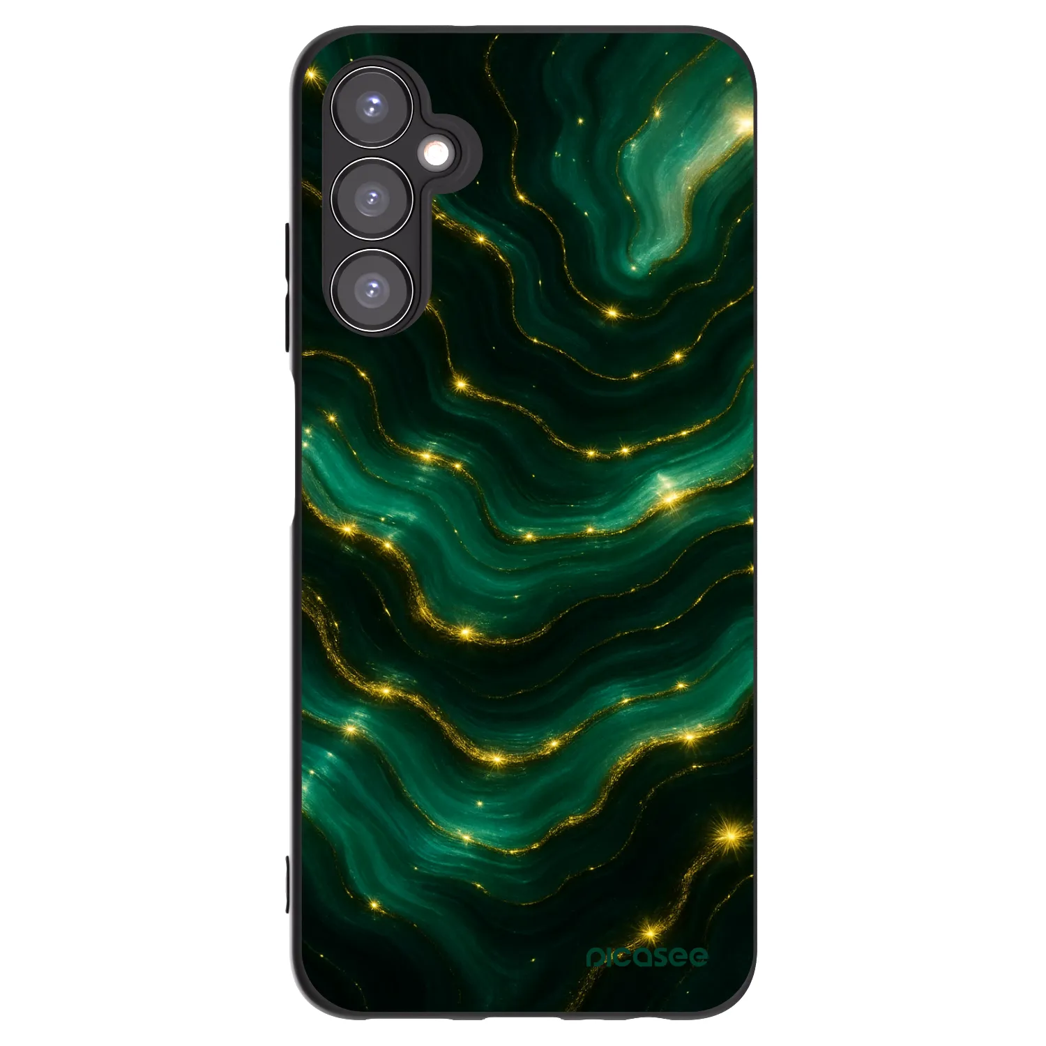 Picasee Samsung Galaxy A05s A057G Hülle - Schwarzes Silikon - Emerald