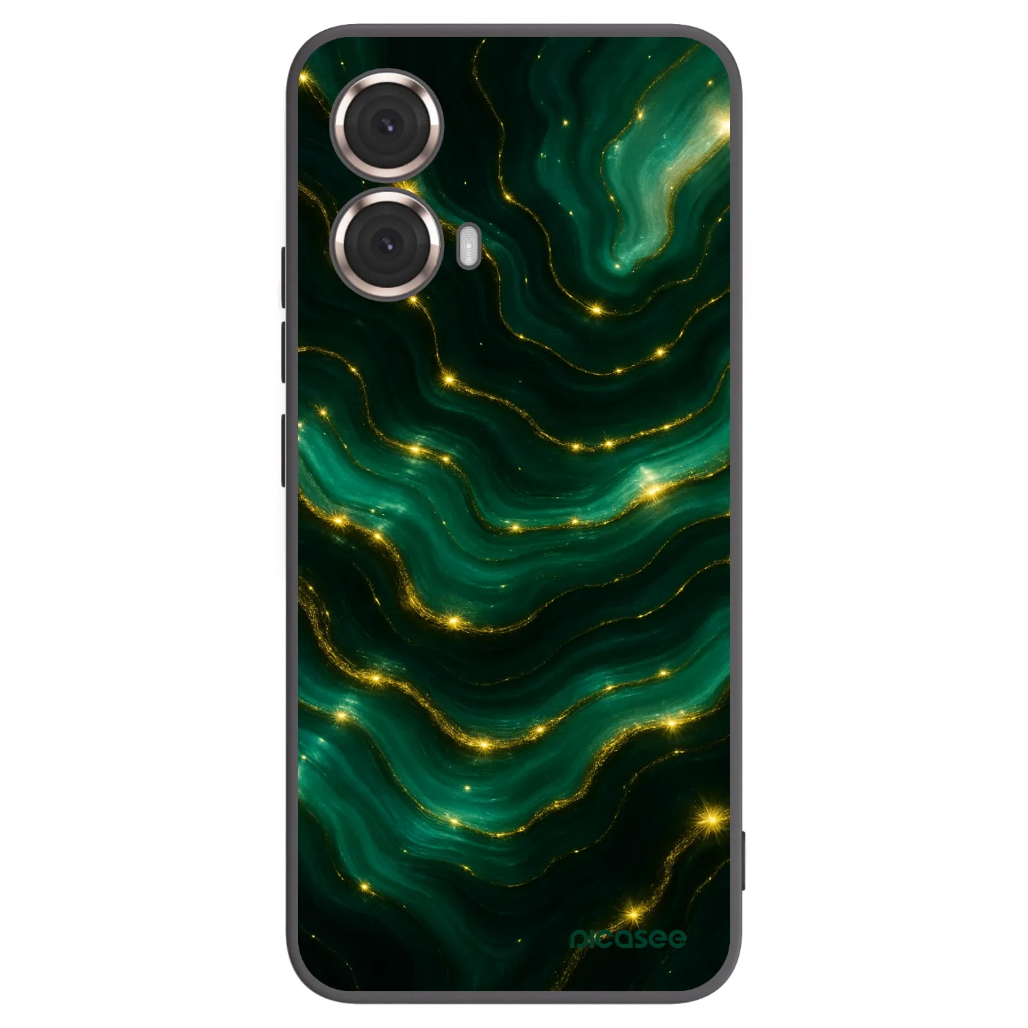 Picasee Motorola Moto G85 Hülle - Schwarzes Silikon - Emerald