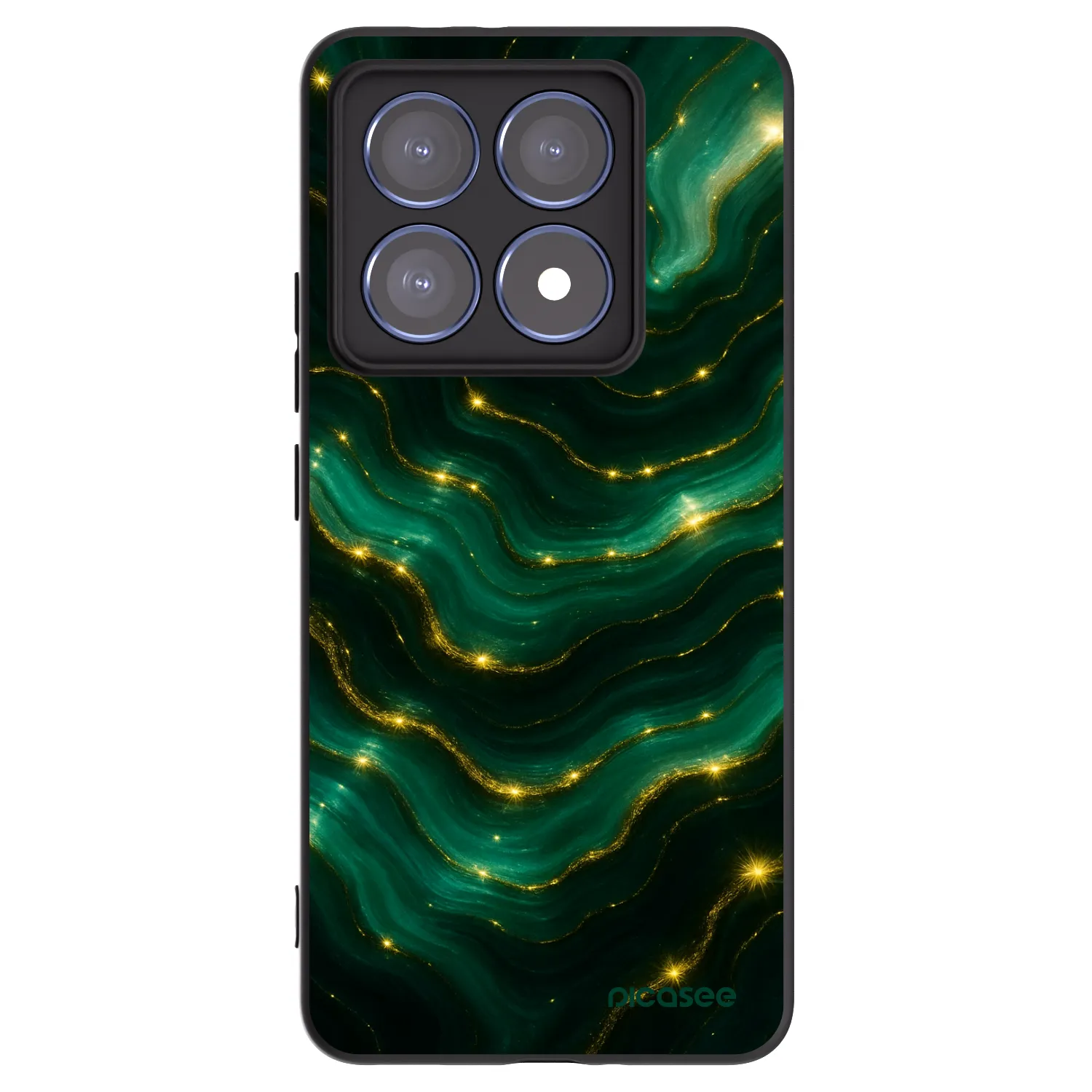 Picasee Xiaomi 14T Pro Hülle - Schwarzes Silikon - Emerald
