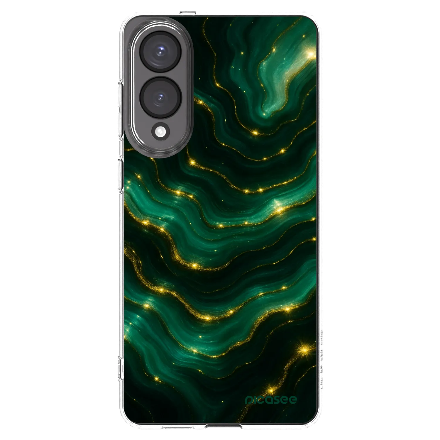 Picasee Samsung Galaxy S25 Edge 5G Hülle - Transparentes Silikon - Emerald