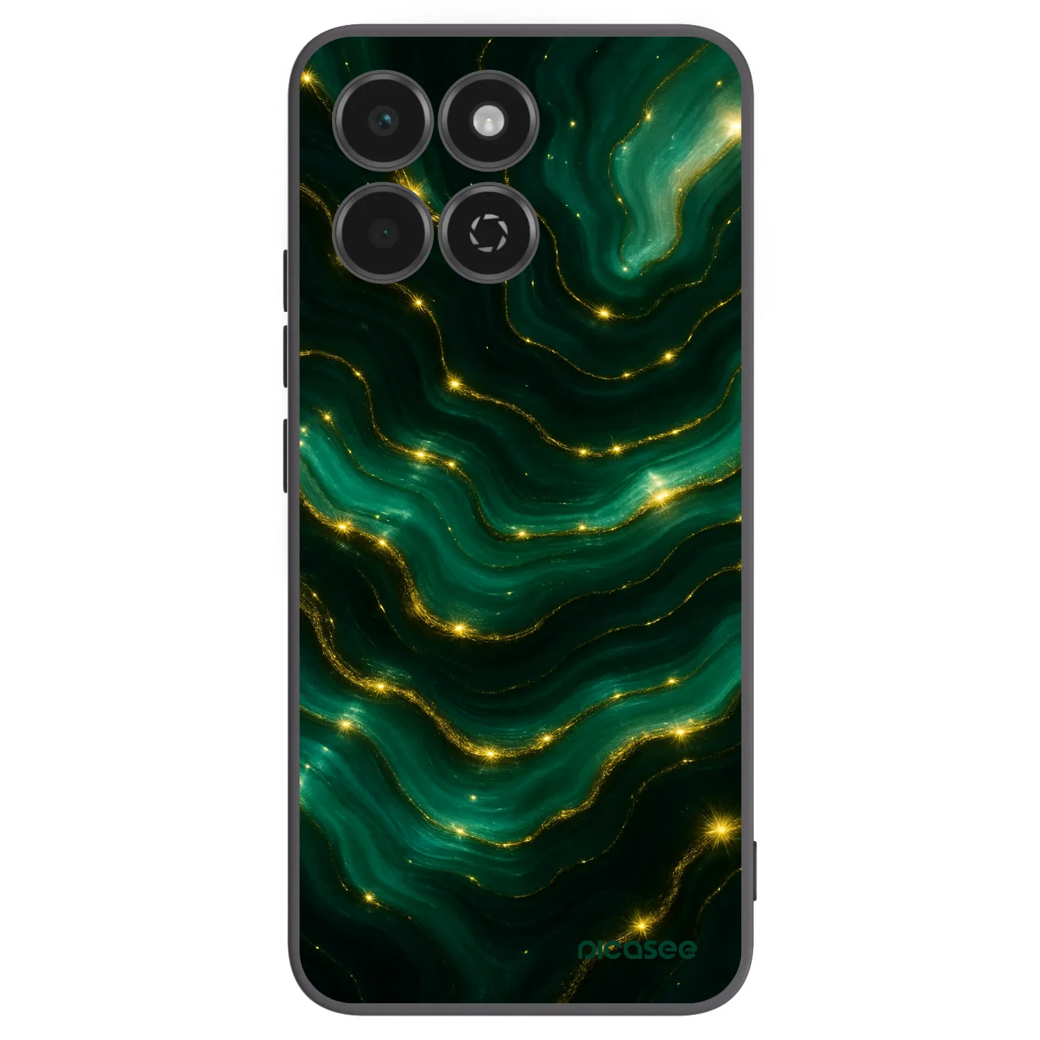 Picasee Honor 200 Smart 5G Hülle - Schwarzes Silikon - Emerald