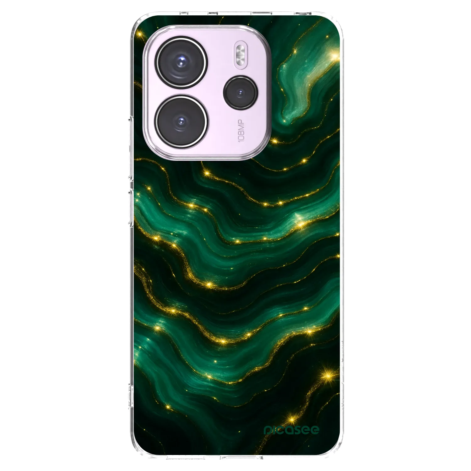 Picasee Xiaomi Redmi Note 14 4G Hülle - Transparentes Silikon - Emerald