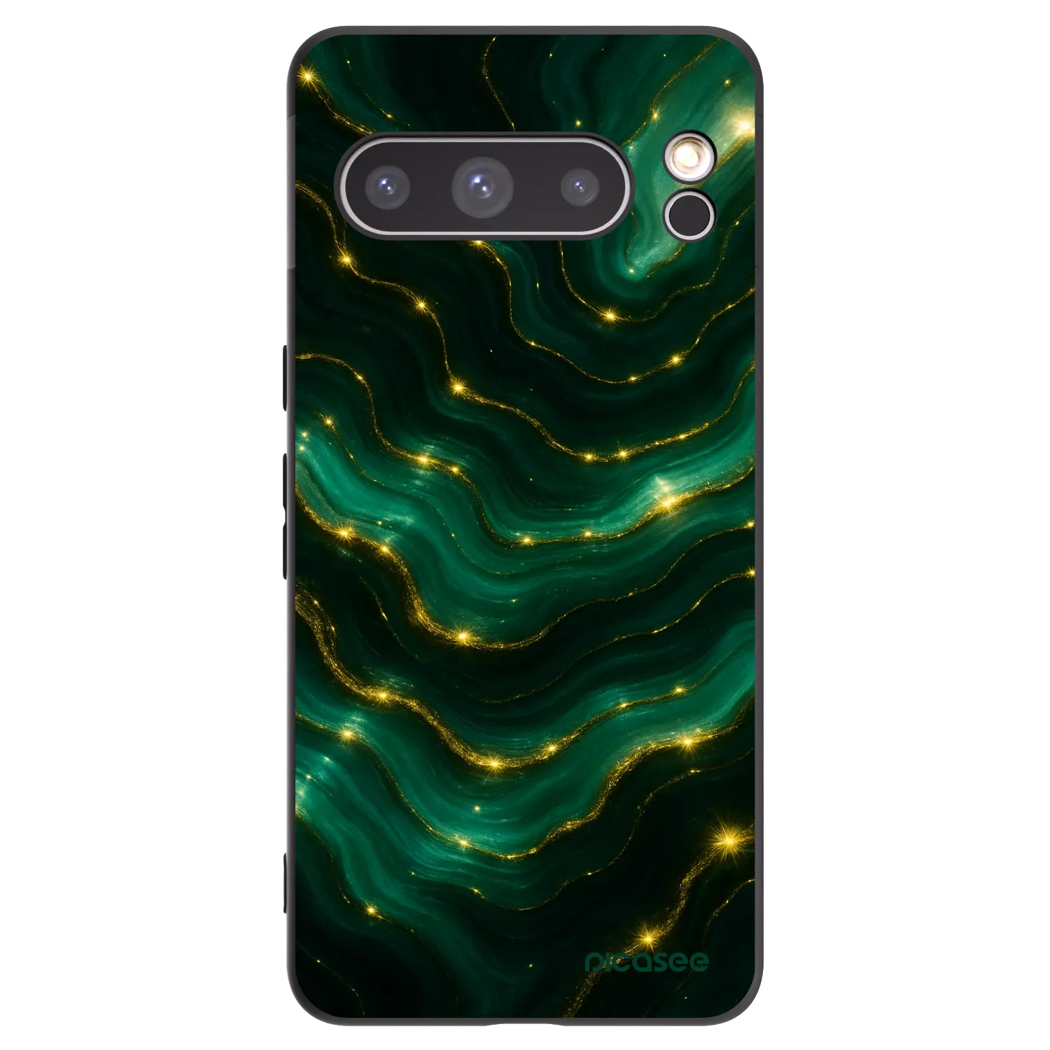 Picasee Google Pixel 8 Pro Hülle - Schwarzes Silikon - Emerald