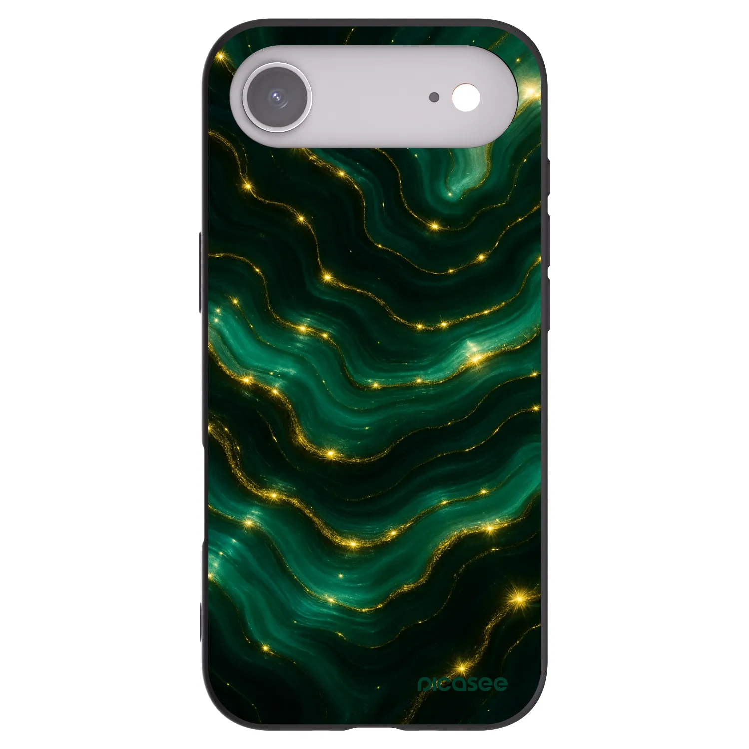 Picasee Apple iPhone Air Hülle - Schwarzes Silikon - Emerald