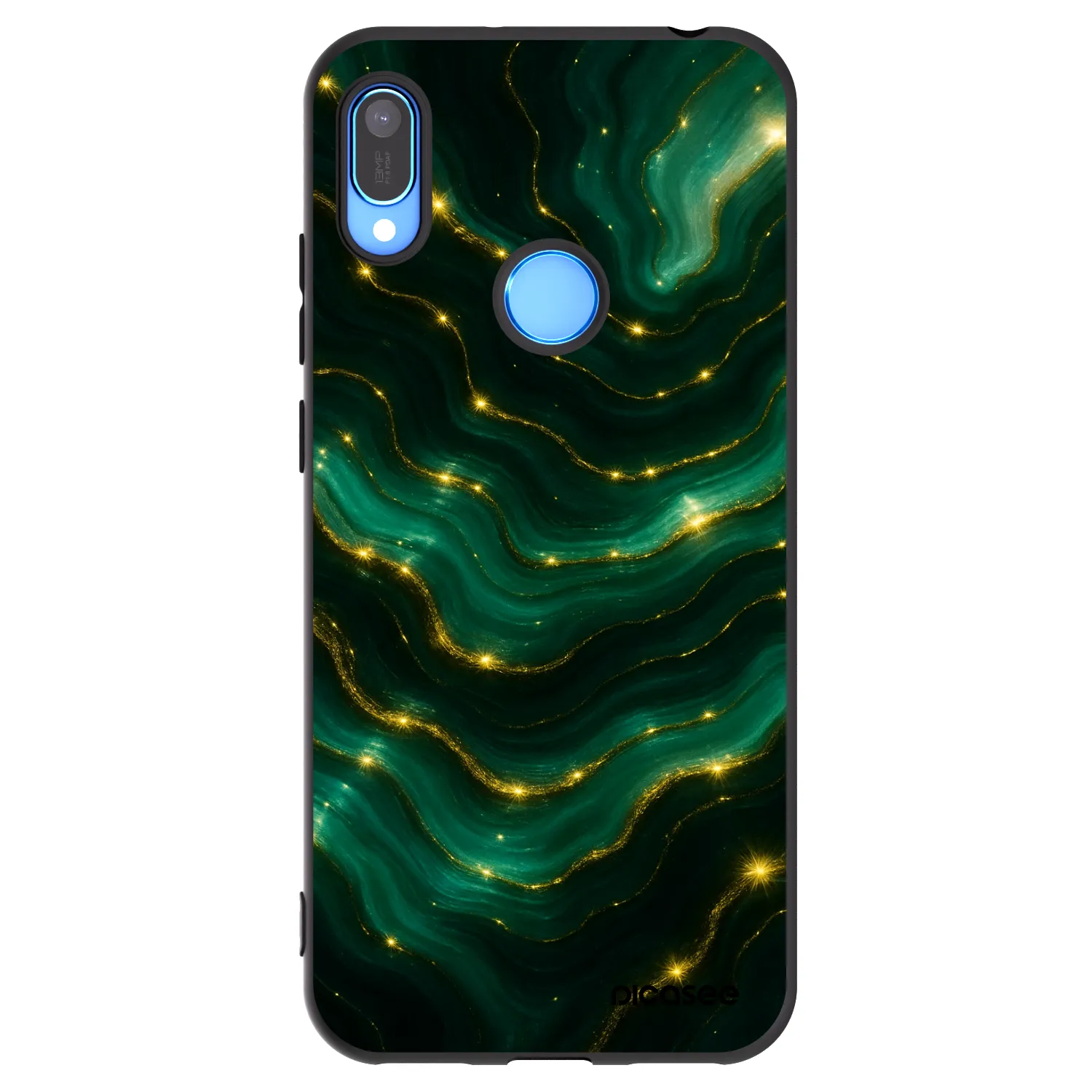 Picasee Huawei Y6 2019 Hülle - Schwarzes Silikon - Emerald