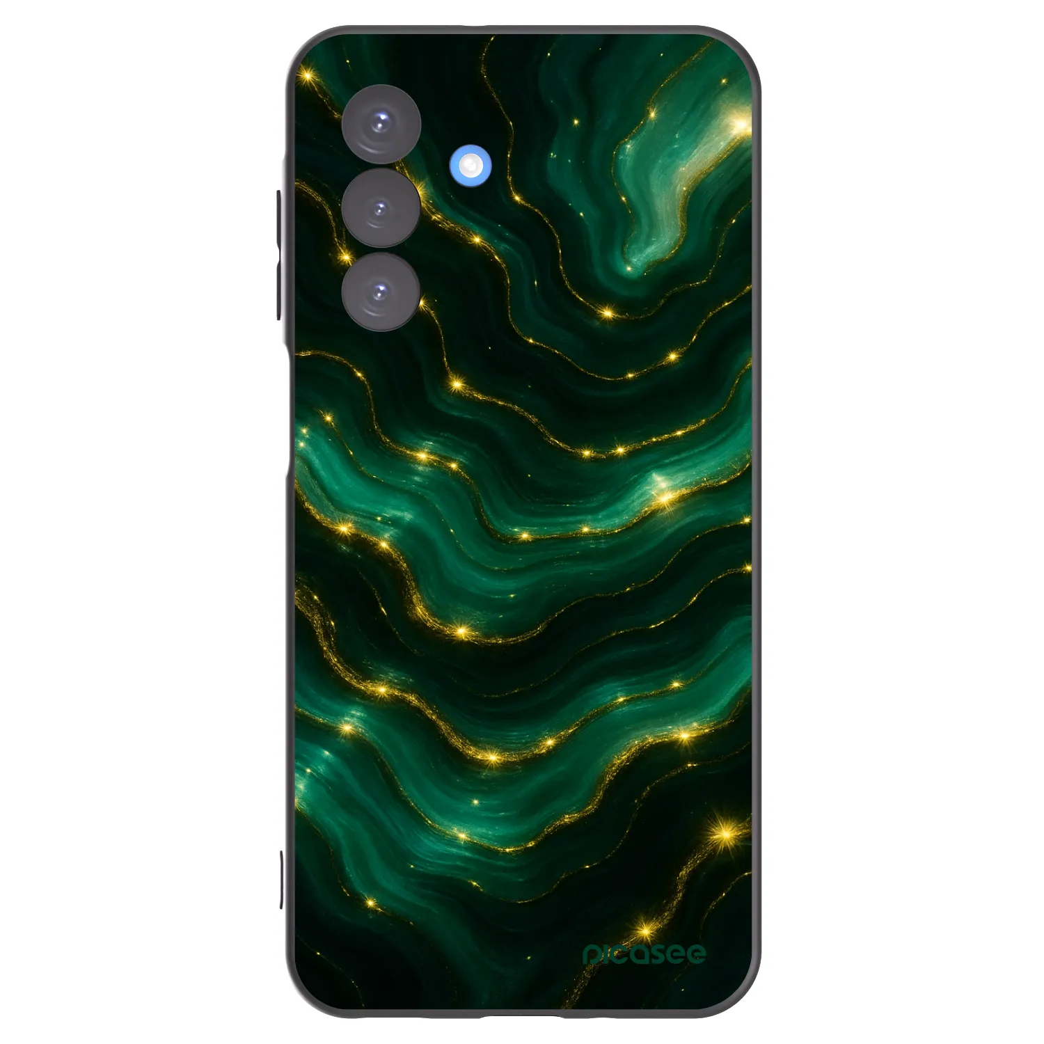 Picasee Samsung Galaxy A17 5G Hülle - Schwarzes Silikon - Emerald