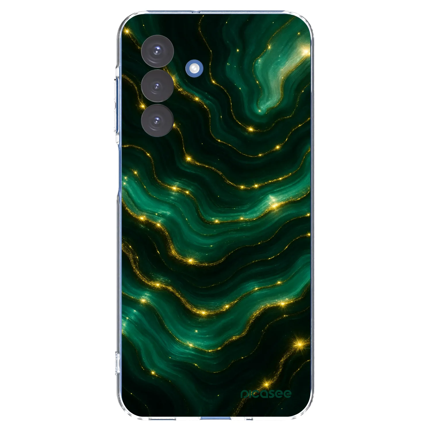 Picasee Samsung Galaxy A17 5G Hülle - Transparentes Silikon - Emerald